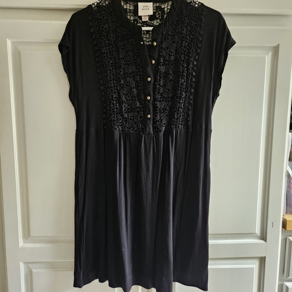Knox Rose Crochet Lace Sheath Mini Dress S